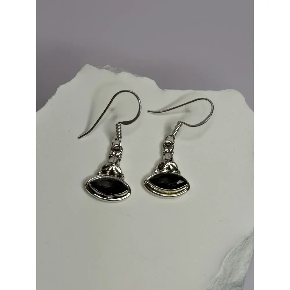 925 Sterling Silver Alexandrite Earrings Length 1.3 Inch